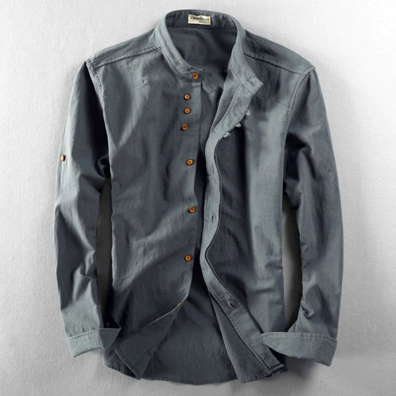 Chemise japonaise élégante à manches longues pour hommes