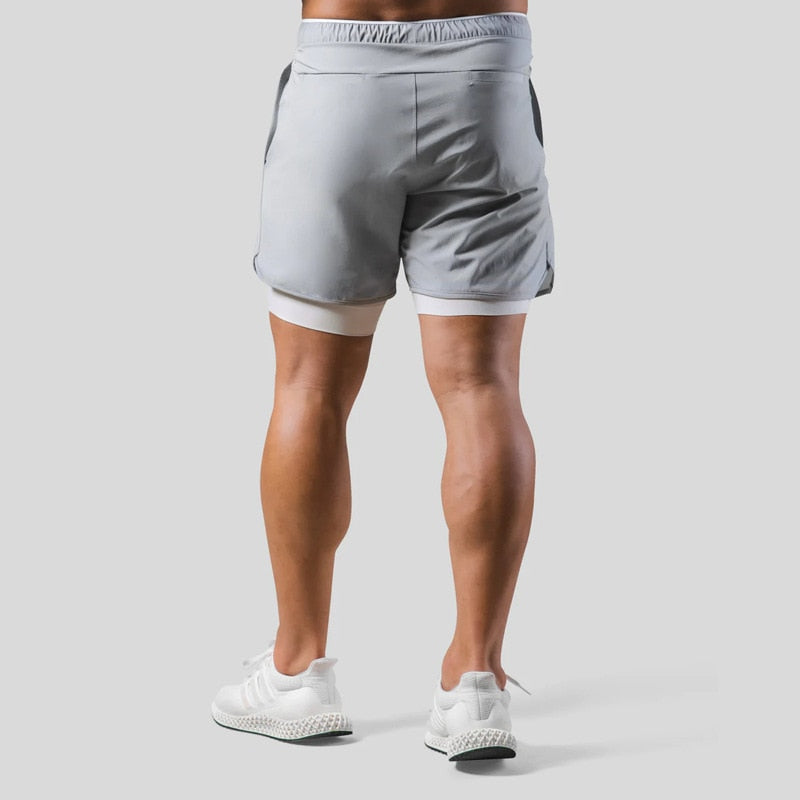 Keir - Hommes Pantalon d'Entraînement avec Shorts de Compression Intégrés