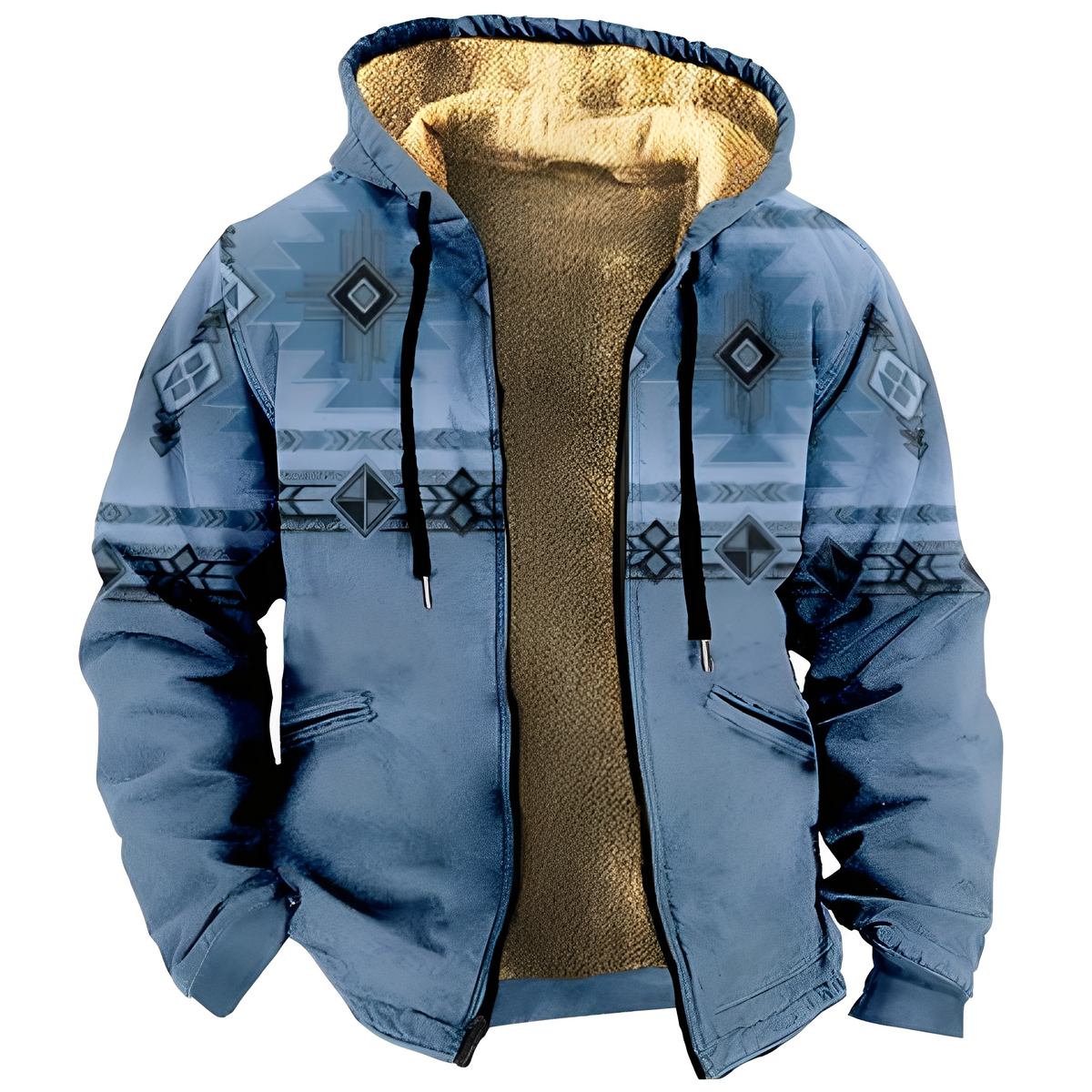 Terrance - Veste à capuche style tribal pour hommes