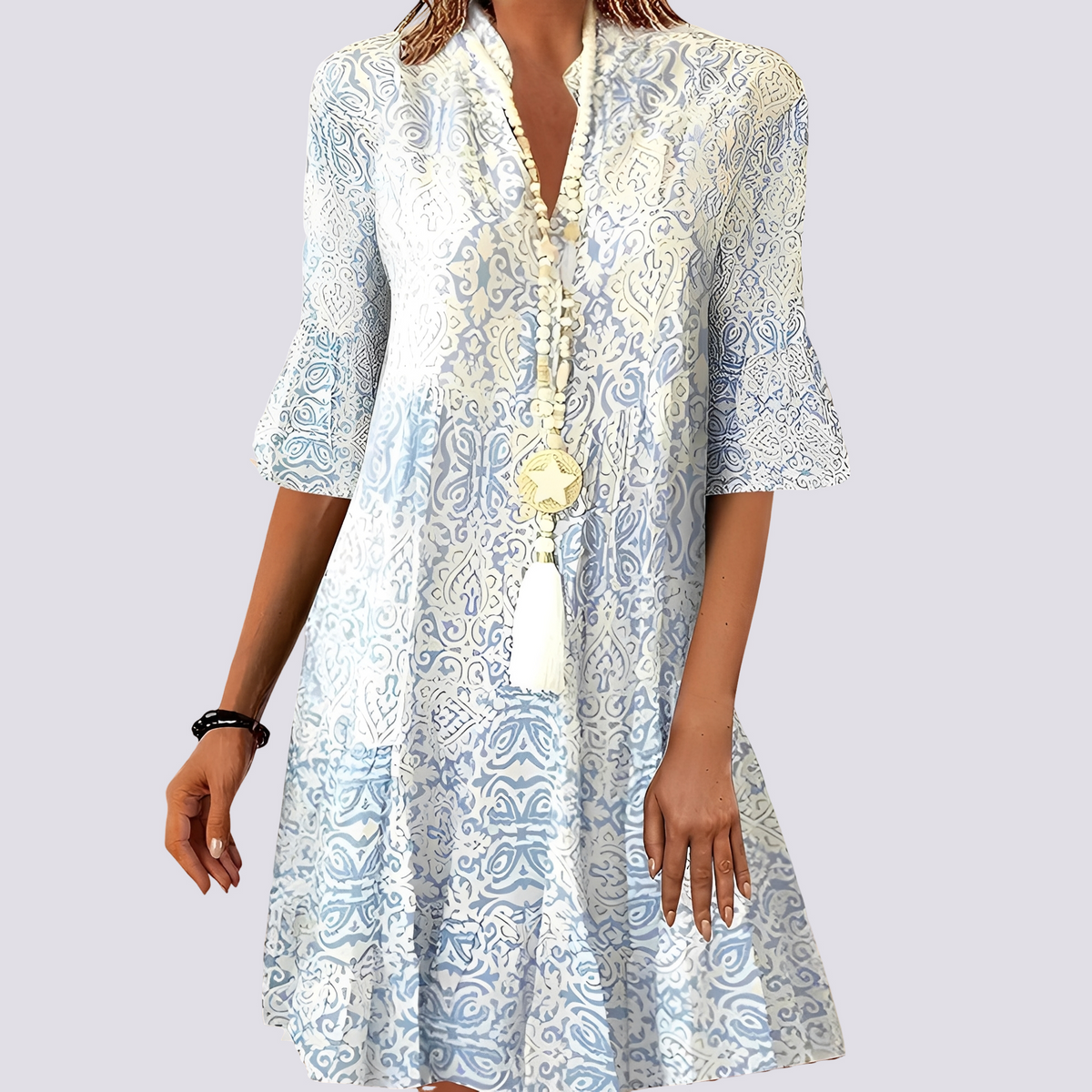 Darce - Robe fluide avec col en V pour femmes