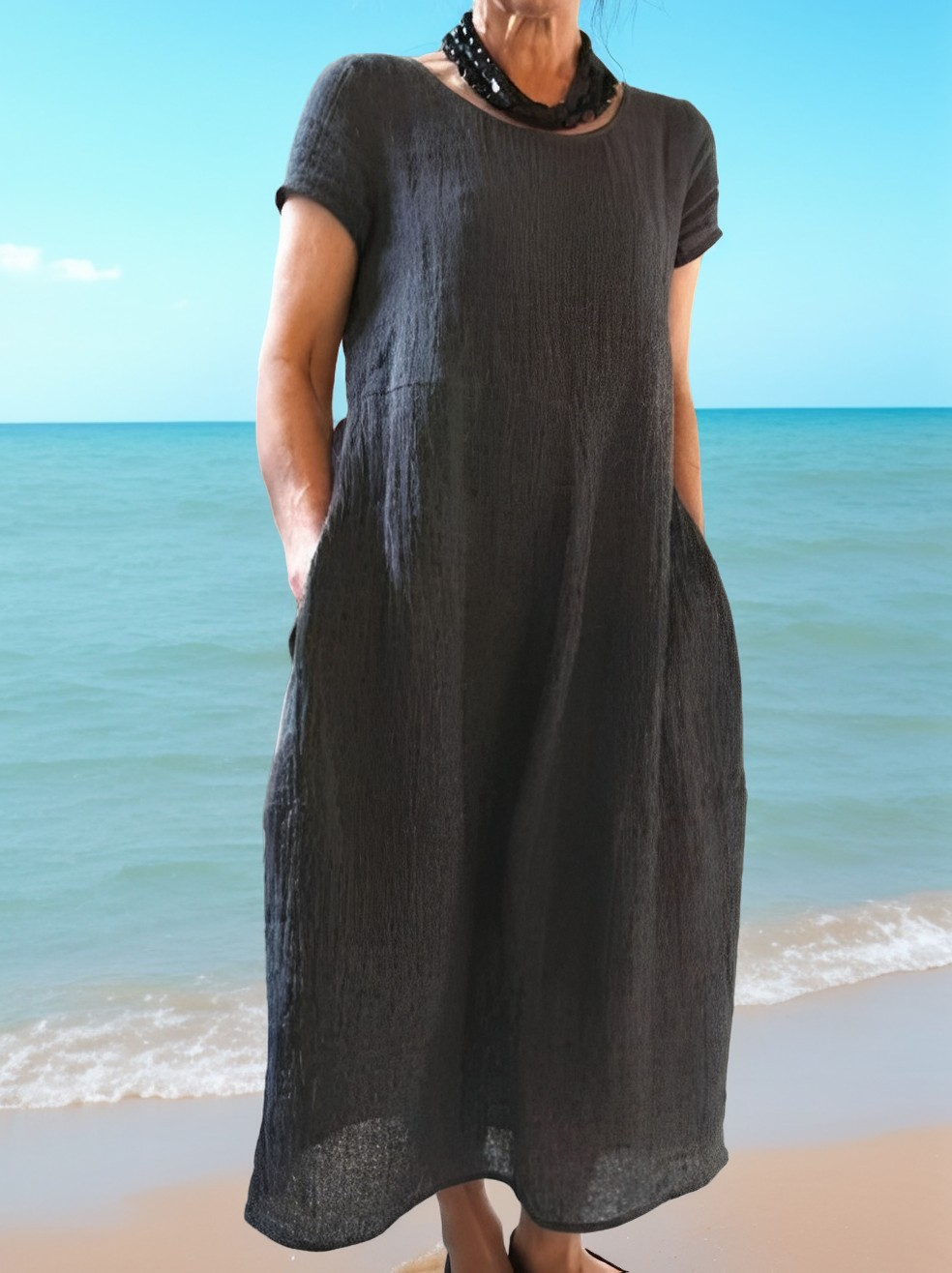 Allie - Robe courte décontractée et ample pour femmes