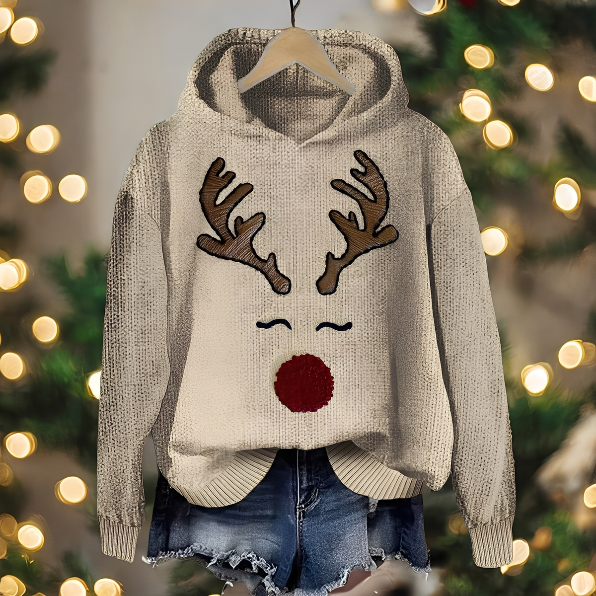 Liza - Hoodie de Noël imprimé et stylisé pour femmes
