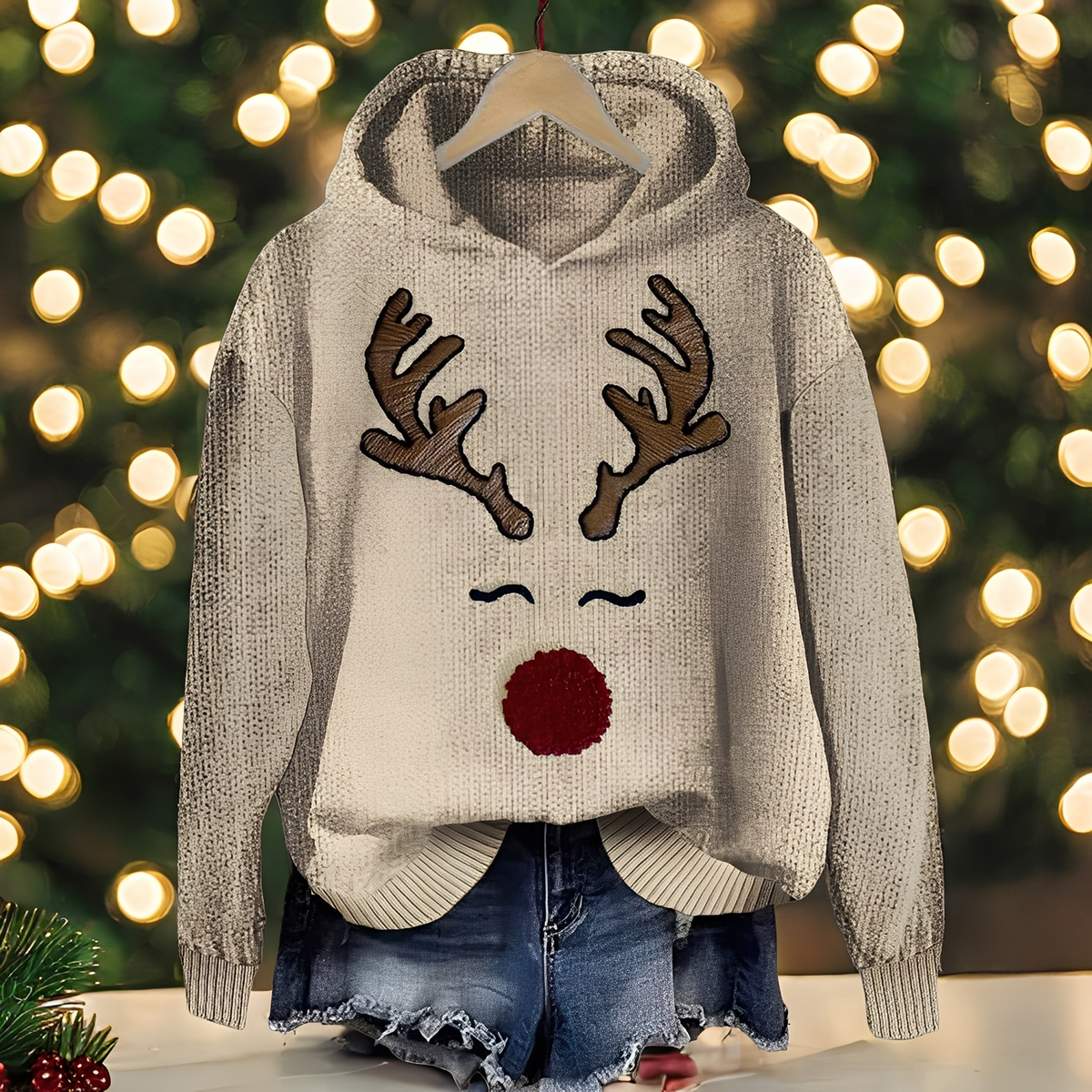 Liza - Hoodie de Noël imprimé et stylisé pour femmes