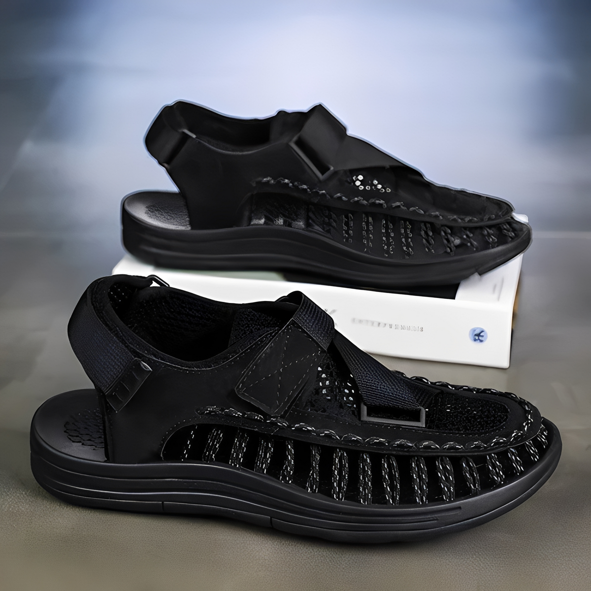 Alfien - Sandales aérées avec lanières ajustables pour homme