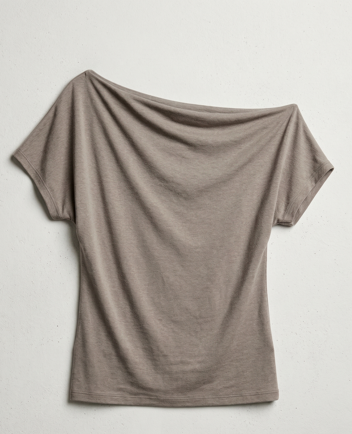 Top Épaules Dénudées - Taupe - Mélange de Polyester - Femme