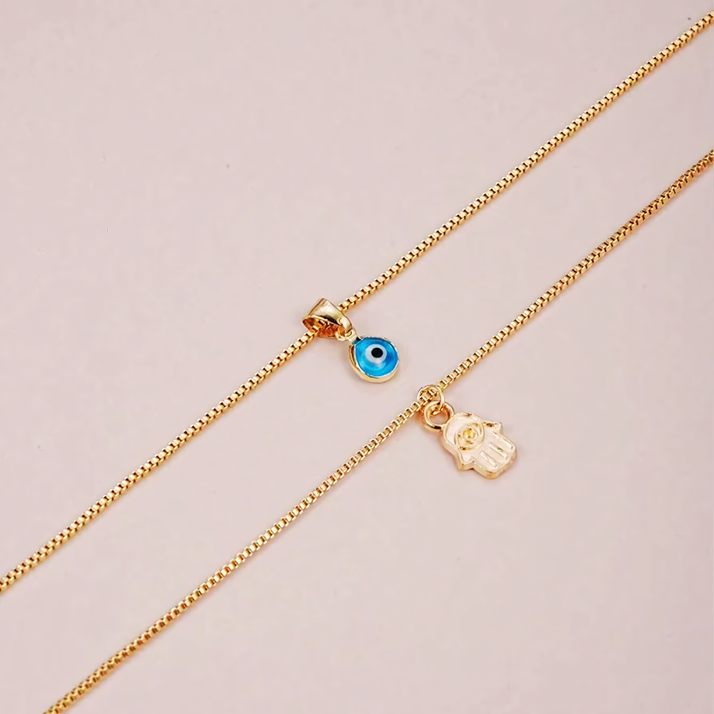 Sahar – Collier à deux rangées de mal de l'œil