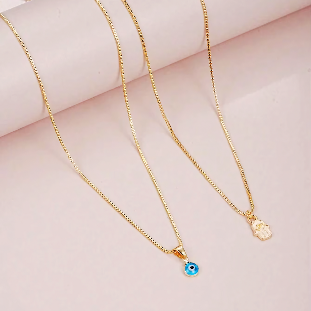 Sahar – Collier à deux rangées de mal de l'œil