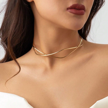 Collier en fil tressé - Choker moderne