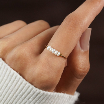 Bague en perles d'eau douce mini