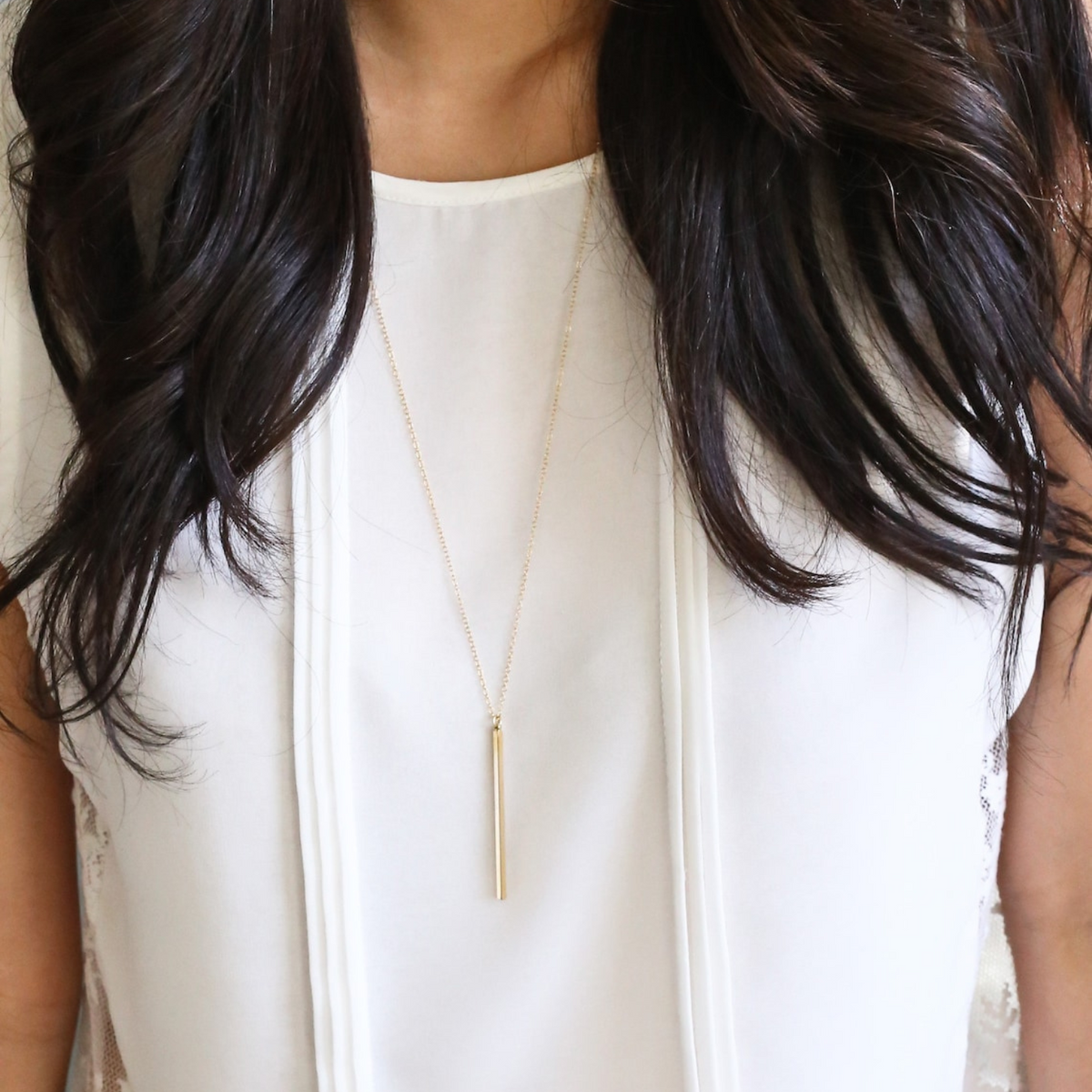 Collier de Barre Fine - Collier de Barre Verticale