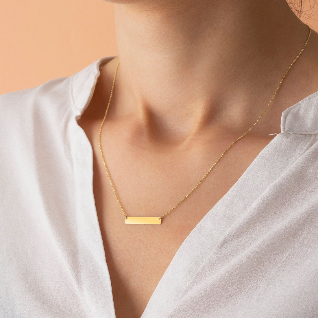Collier en barre avec nom - Collier en barre personnalisé