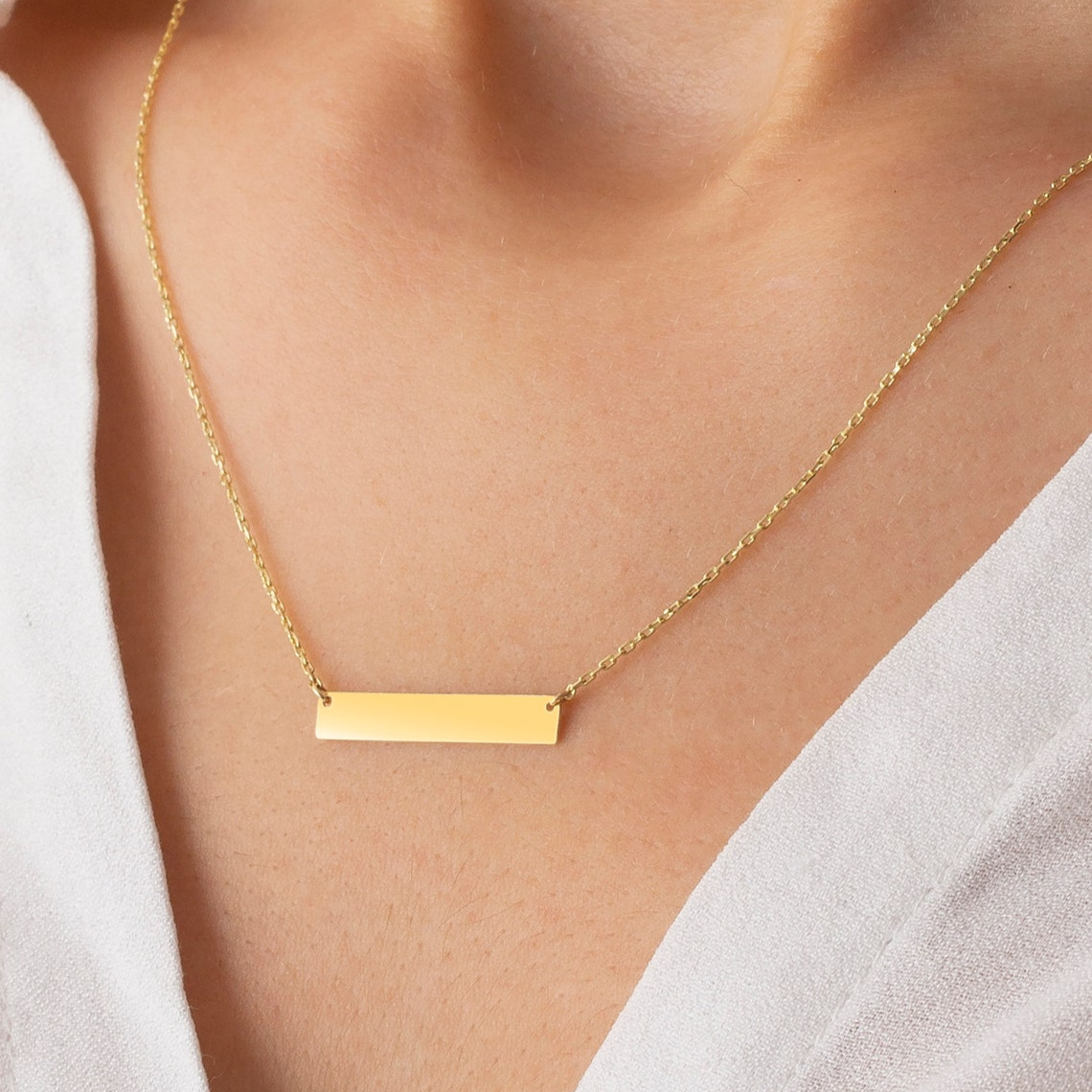 Collier en barre avec nom - Collier en barre personnalisé