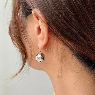 Boucles d'oreilles boule - Crochets d'oreilles ronds brillants
