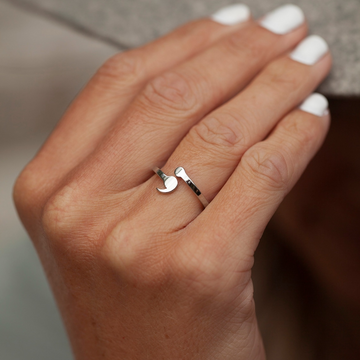 Bague délicate point-virgule - Bague de résilience
