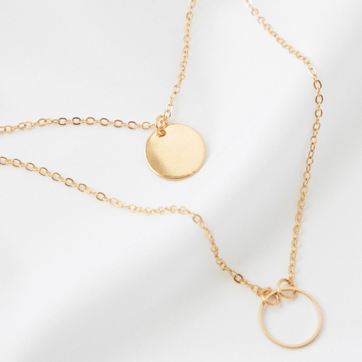 Pendentif Rond - Collier Multicouche