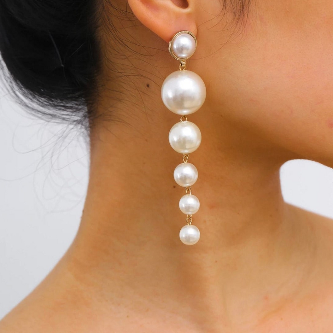 Boucles d'oreilles de Perles Cascade - Boucles d'oreilles longues en perles