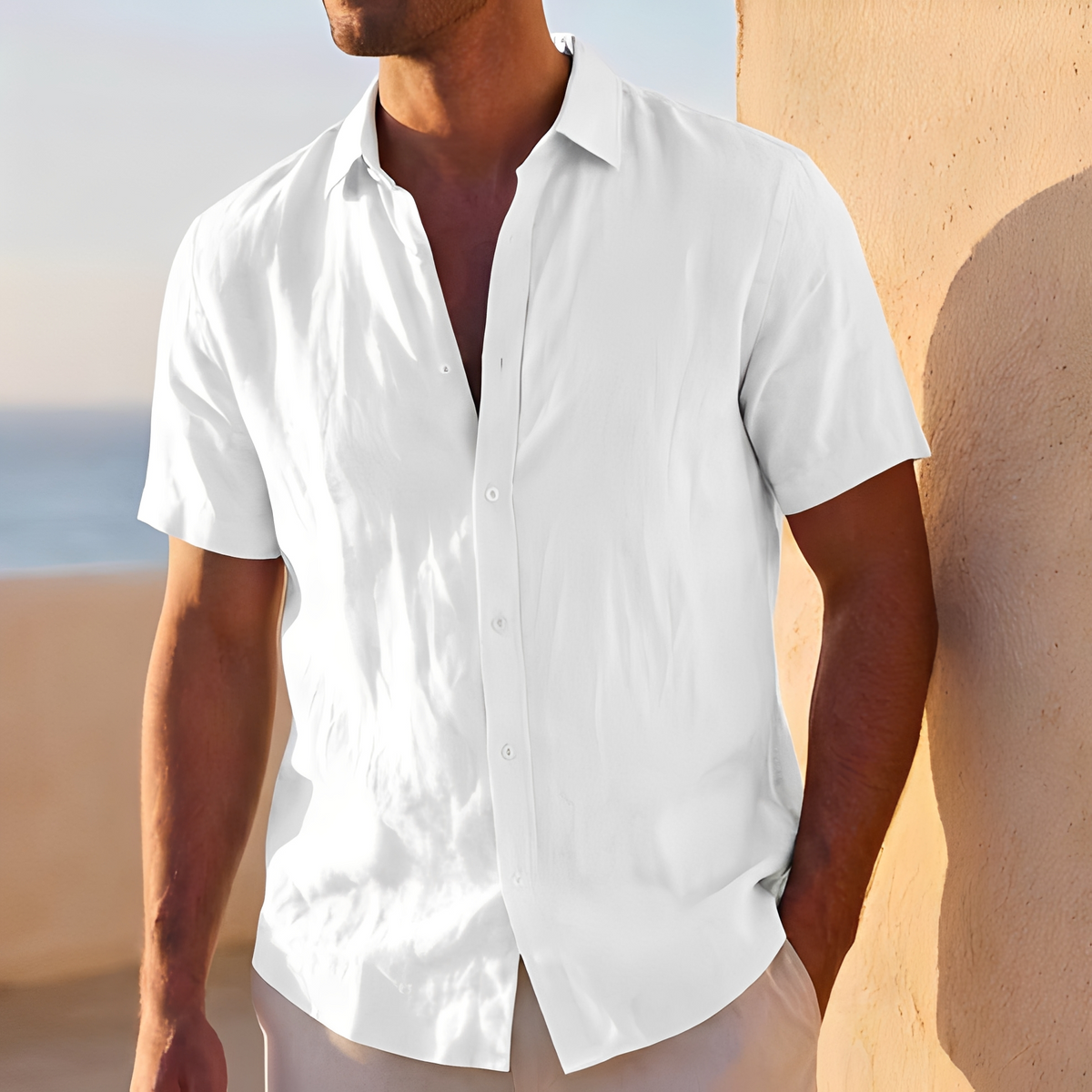 Jassen - Chemise à boutons à la coupe ample pour homme