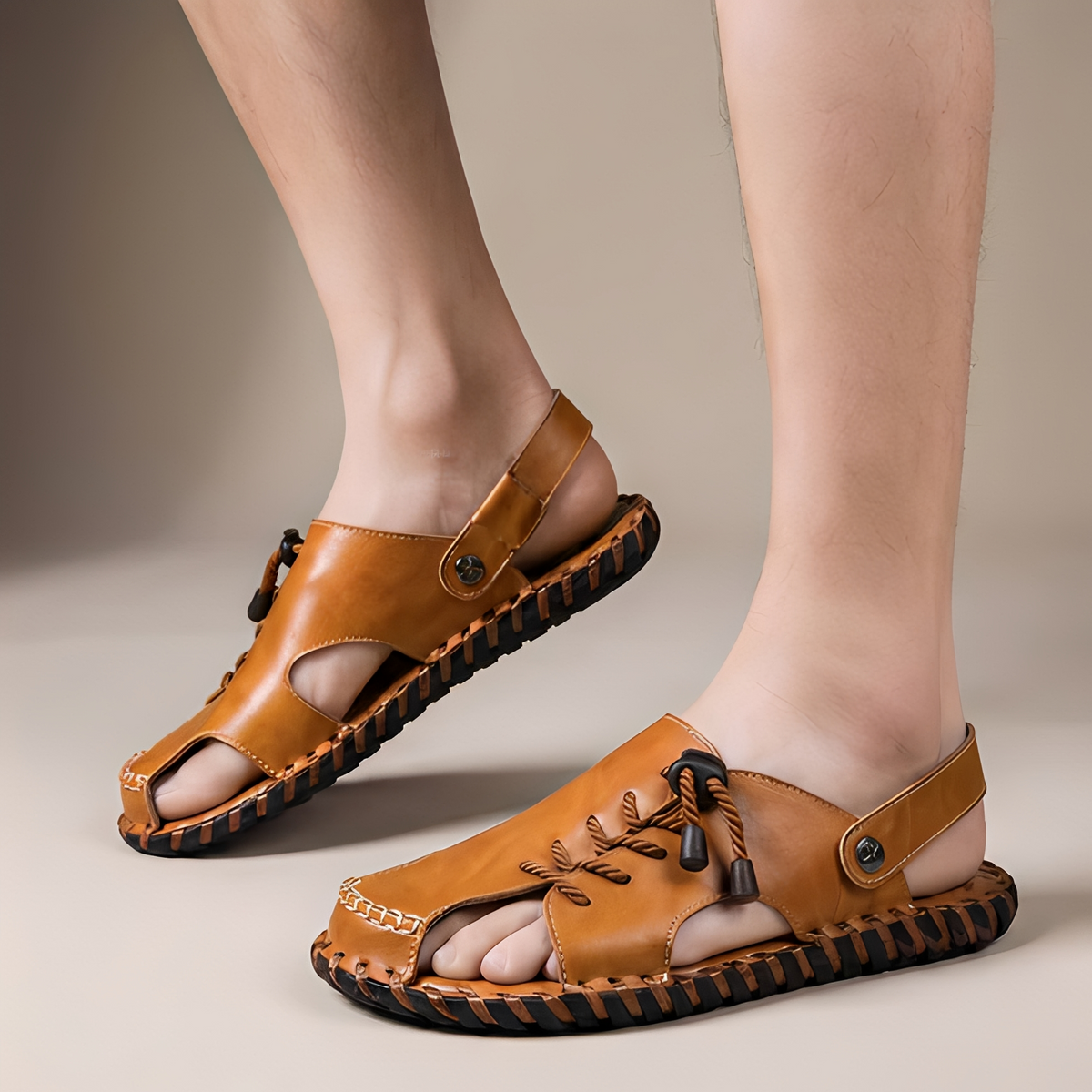 Rowar - Sandales d'été à bout ouvert pour homme