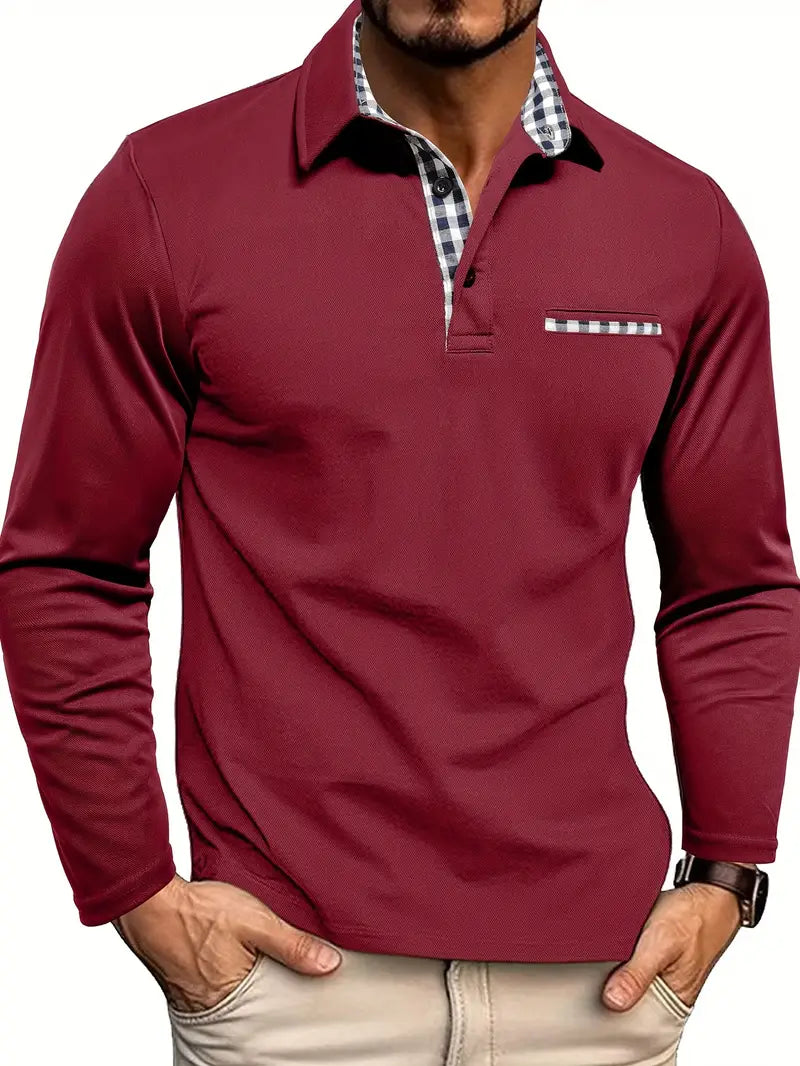 Wilfredo - Chemise Polo à Manches Longues pour Hommes pour l'Été