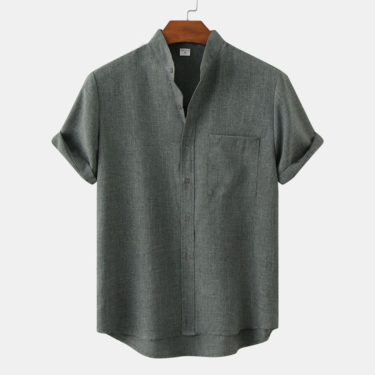 Bastien - Chemise homme en lin à manches courtes avec revers