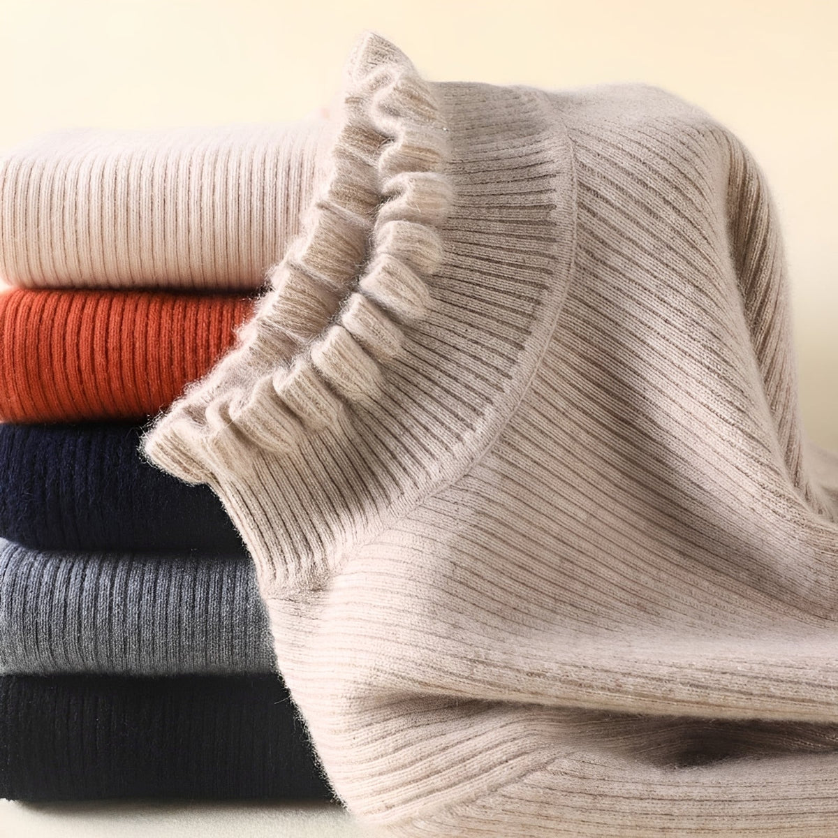 Alva - Pull Élégant à Col Roulé pour Femmes
