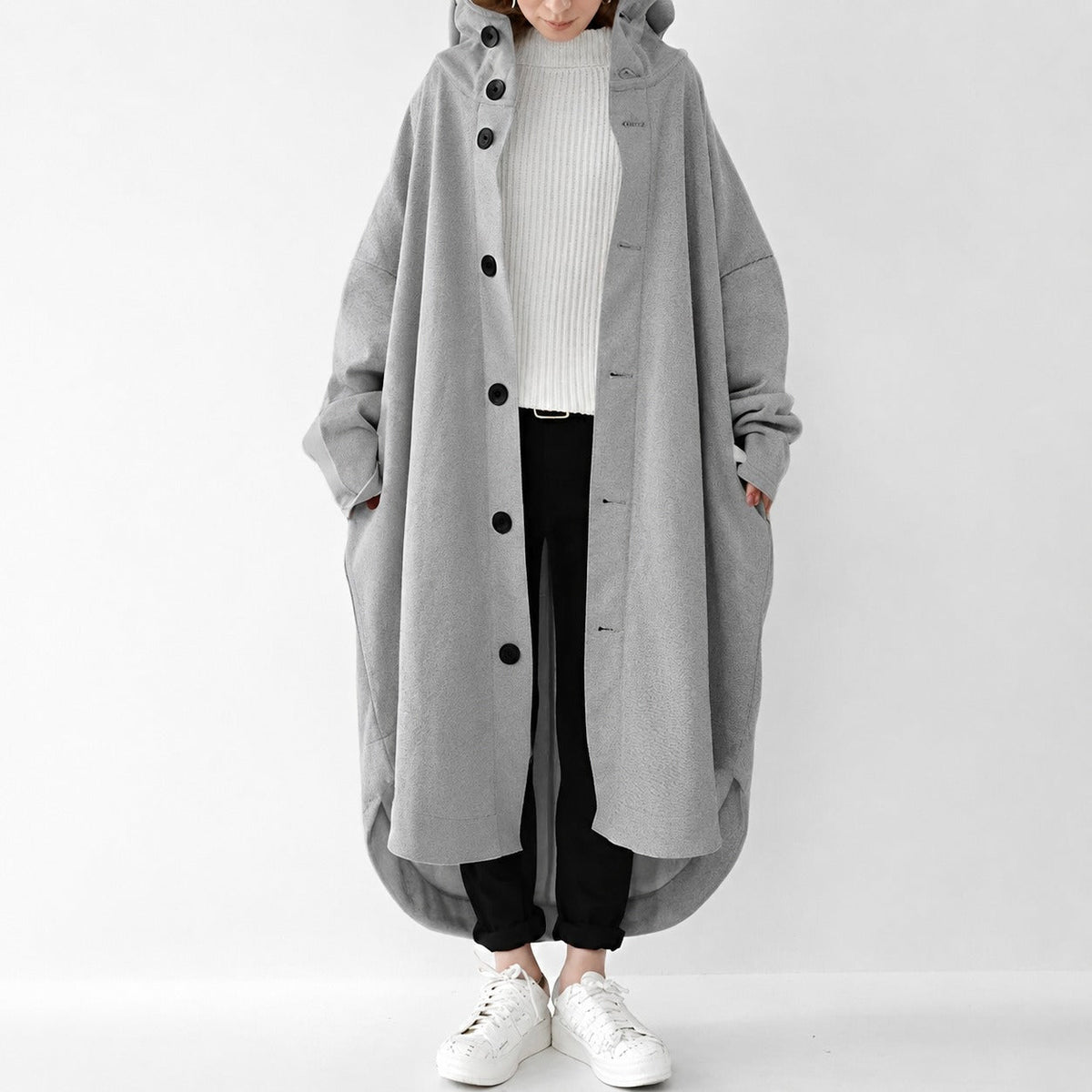 Jennica - Trench-coat long et ample pour femmes