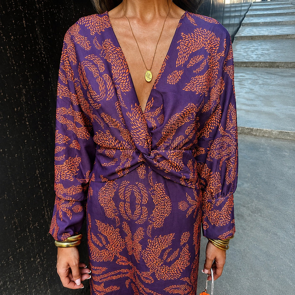 Grace - Robe élégante à motif floral avec nœud