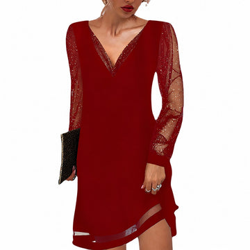 Annalee - Robes chics avec manches translucides pour femmes