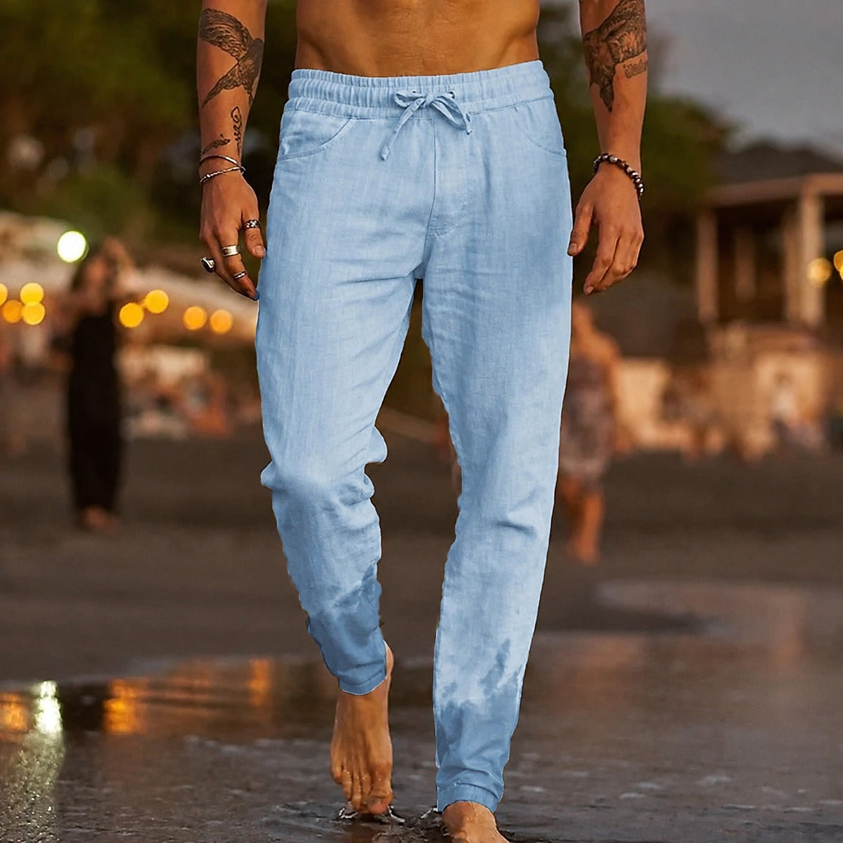 Pantalon Léger et Décontracté pour Hommes avec Coupe Confortable