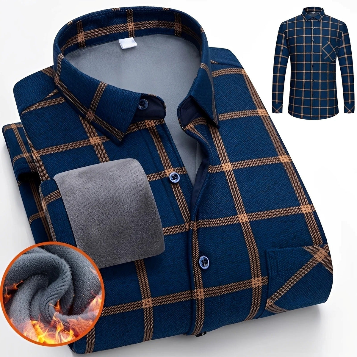 Anton - Chemise à carreaux élégante et chaude pour hommes