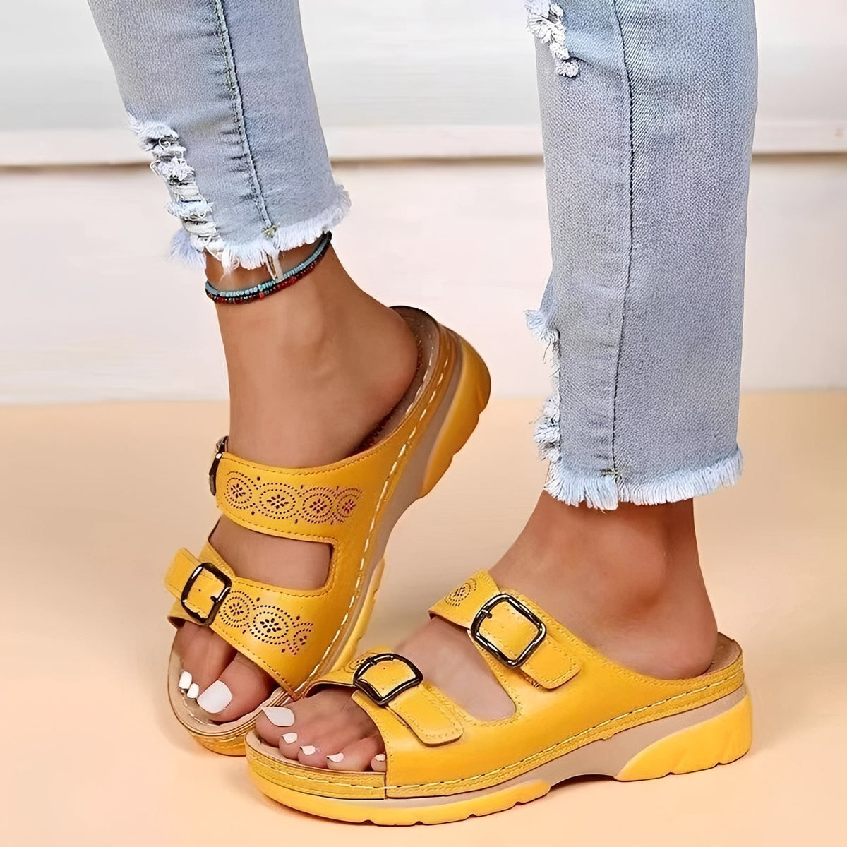 Comfyflex - Sandales à doubles boucles