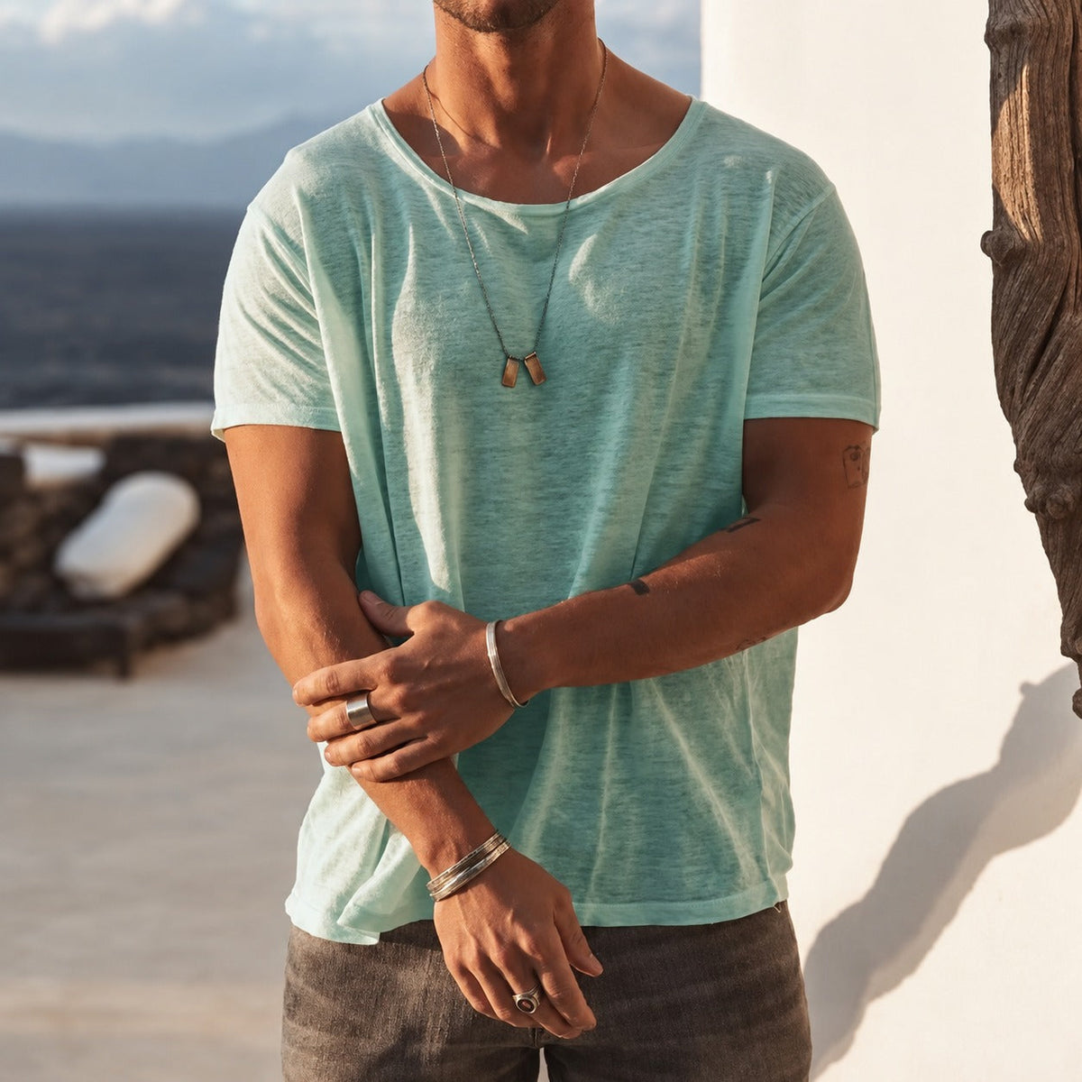 Lennon – T-shirt décontracté quotidien avec coupe confortable