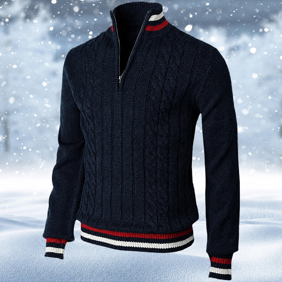 Ralph - Pull Stylé pour Hommes avec Fermeture Éclair
