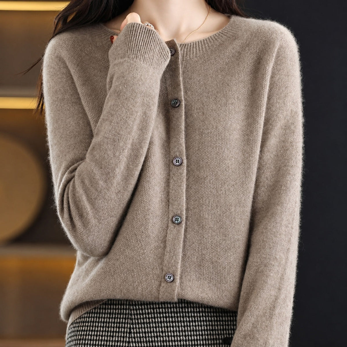 Ina - Pull Élégant à Col Rond pour Femmes