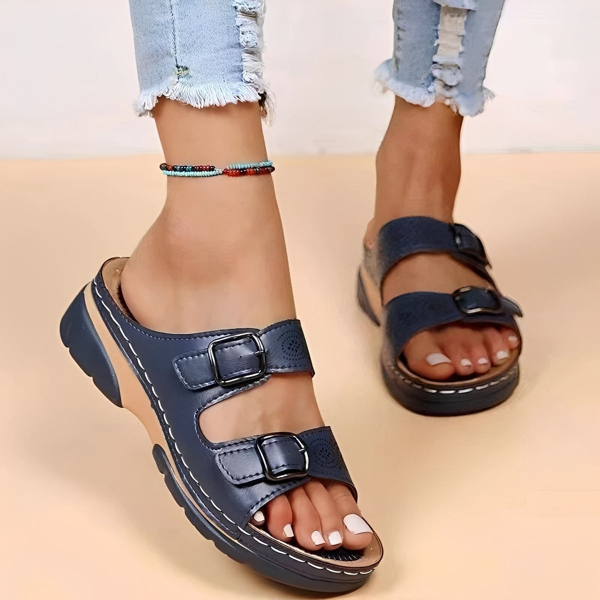 Comfyflex - Sandales à doubles boucles