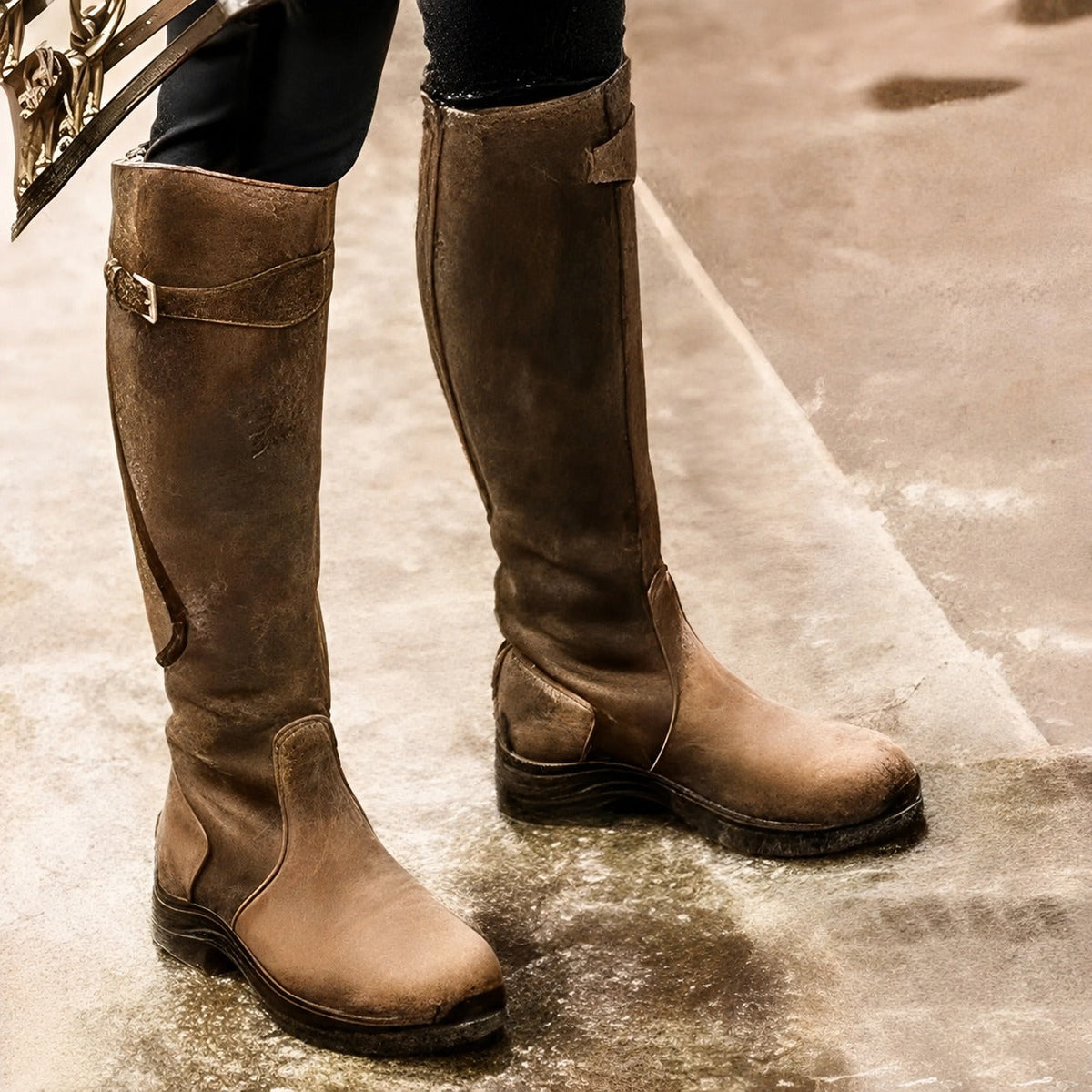 Athena - Bottes hautes au style rétro