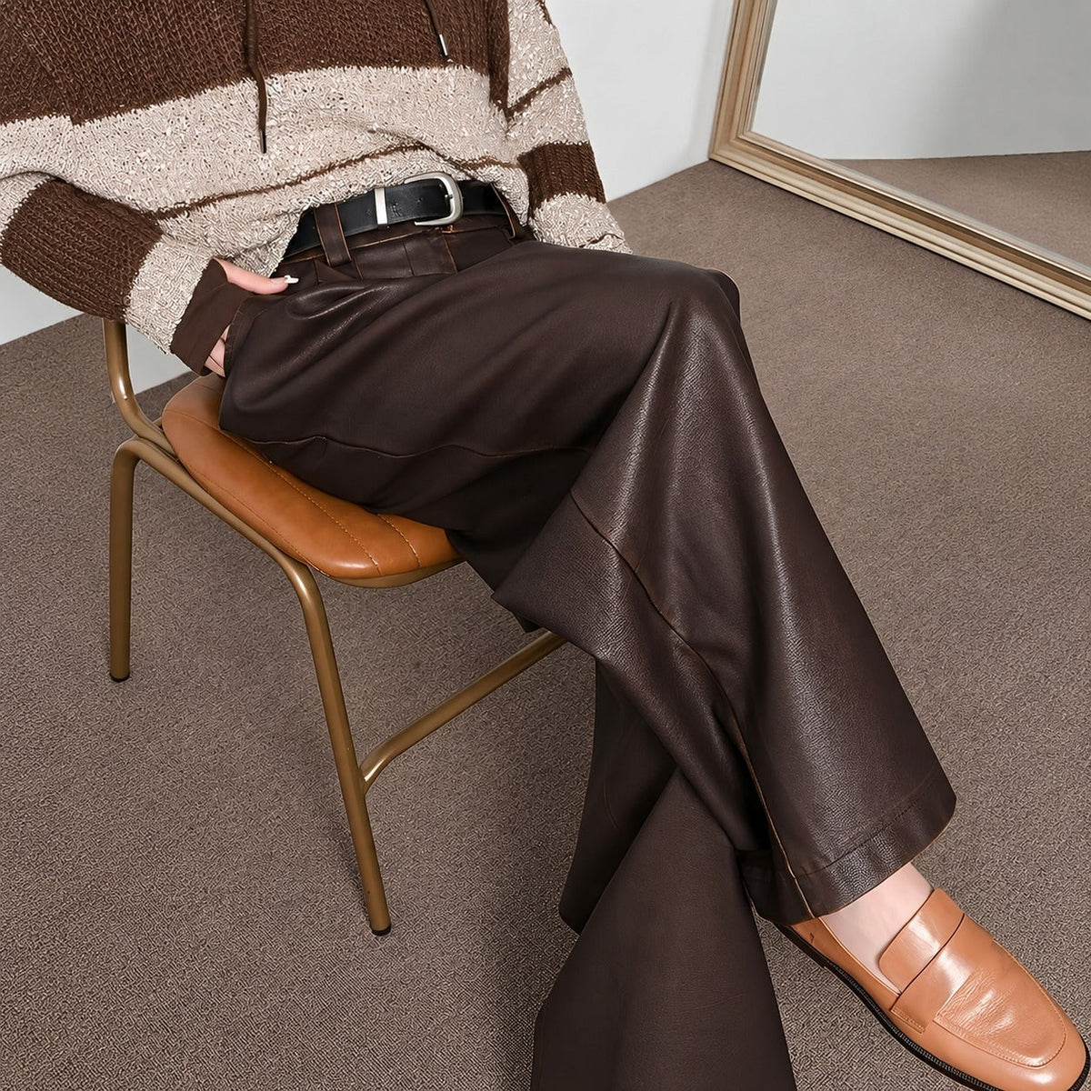 Lora - Pantalon classique taille haute pour femmes