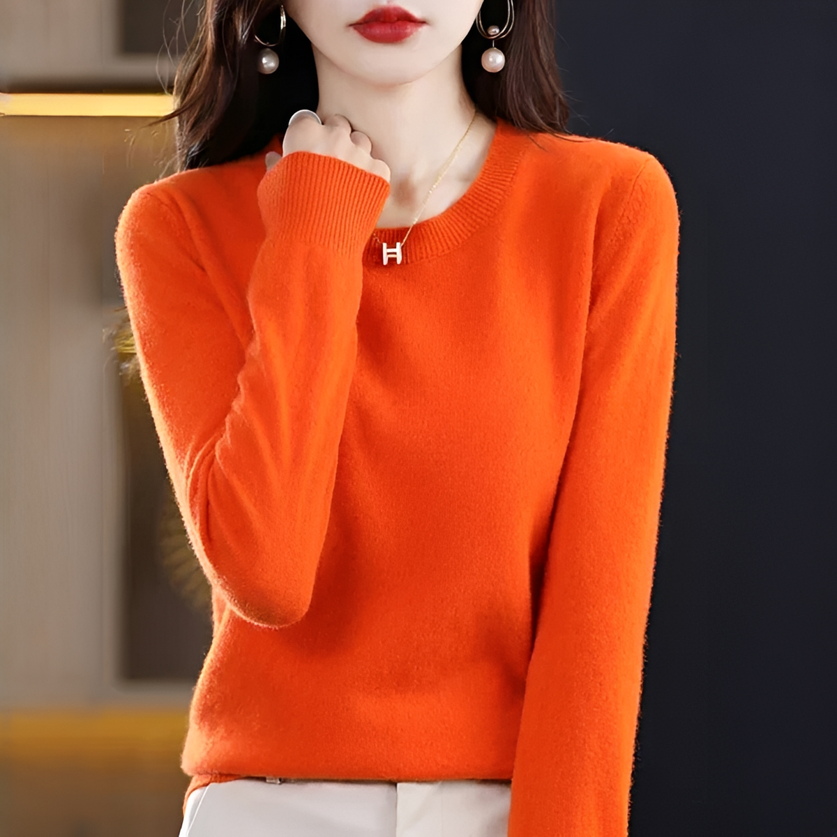 Shynna - Pull élégant et doux à col rond