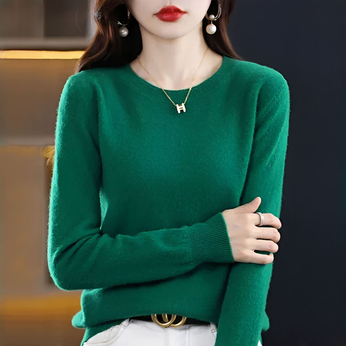 Shynna - Pull élégant et doux à col rond