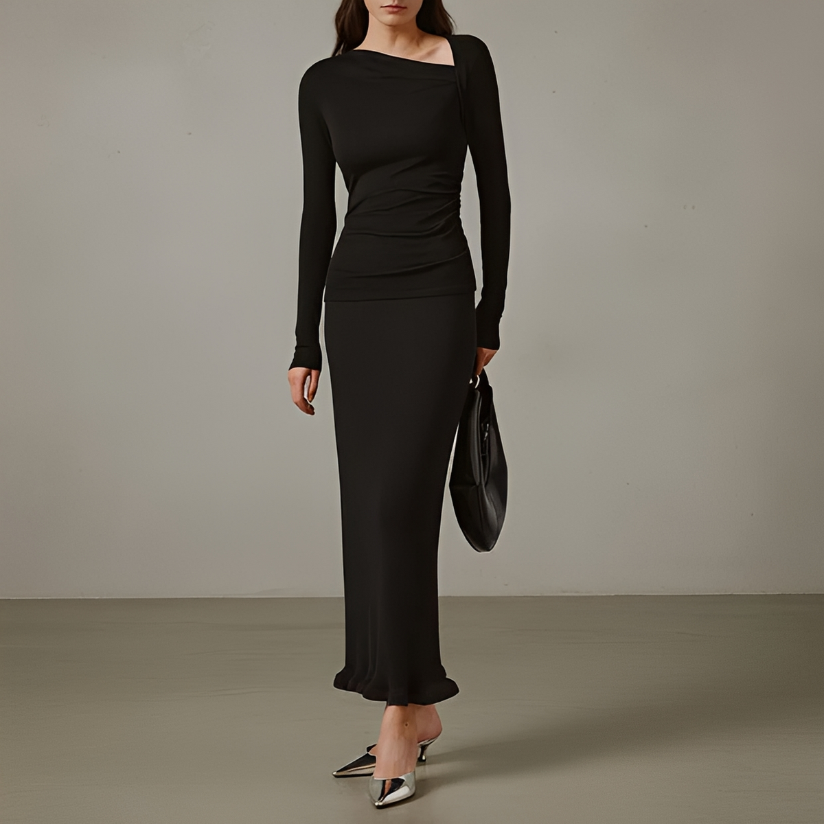 Selina - Blouse asymétrique texturée