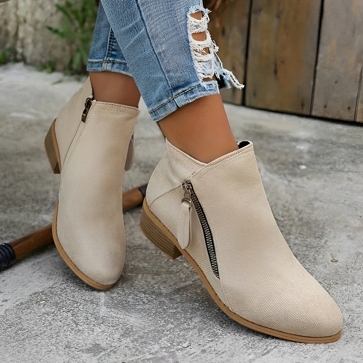 Klara - Bottes chics et raffinées avec fermeture éclair