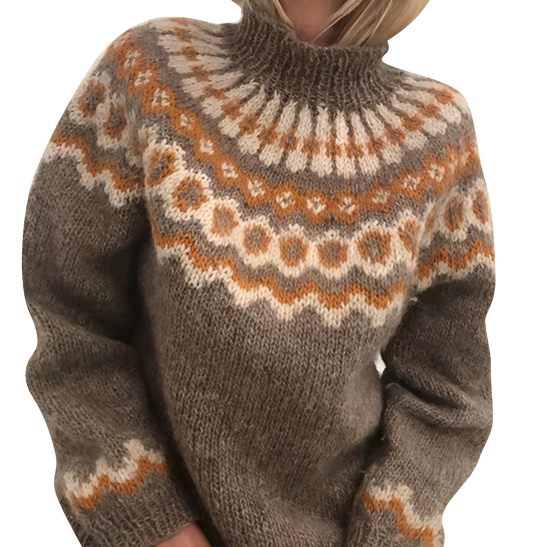 Arllene - Pull à col roulé chaud et douillet