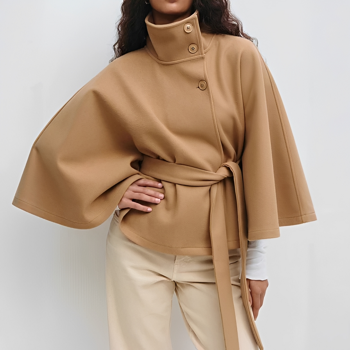 Loraine - Manteau chic et agréable avec ceinture