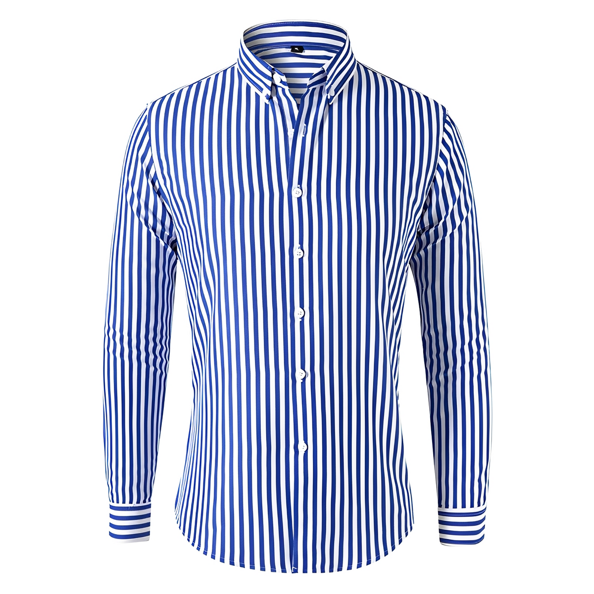 Dennis - Chemise à manches longues avec rayures et coupe décontractée