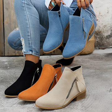 Klara - Bottes chics et raffinées avec fermeture éclair