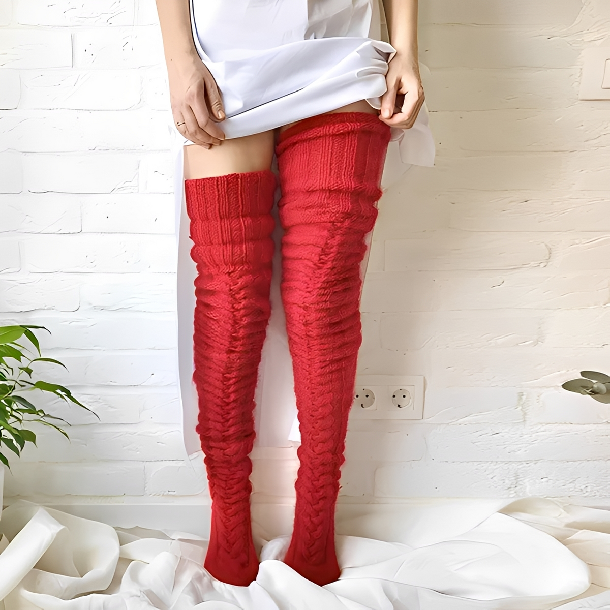 Hailee - Chaussettes overknee confortables et chaudes