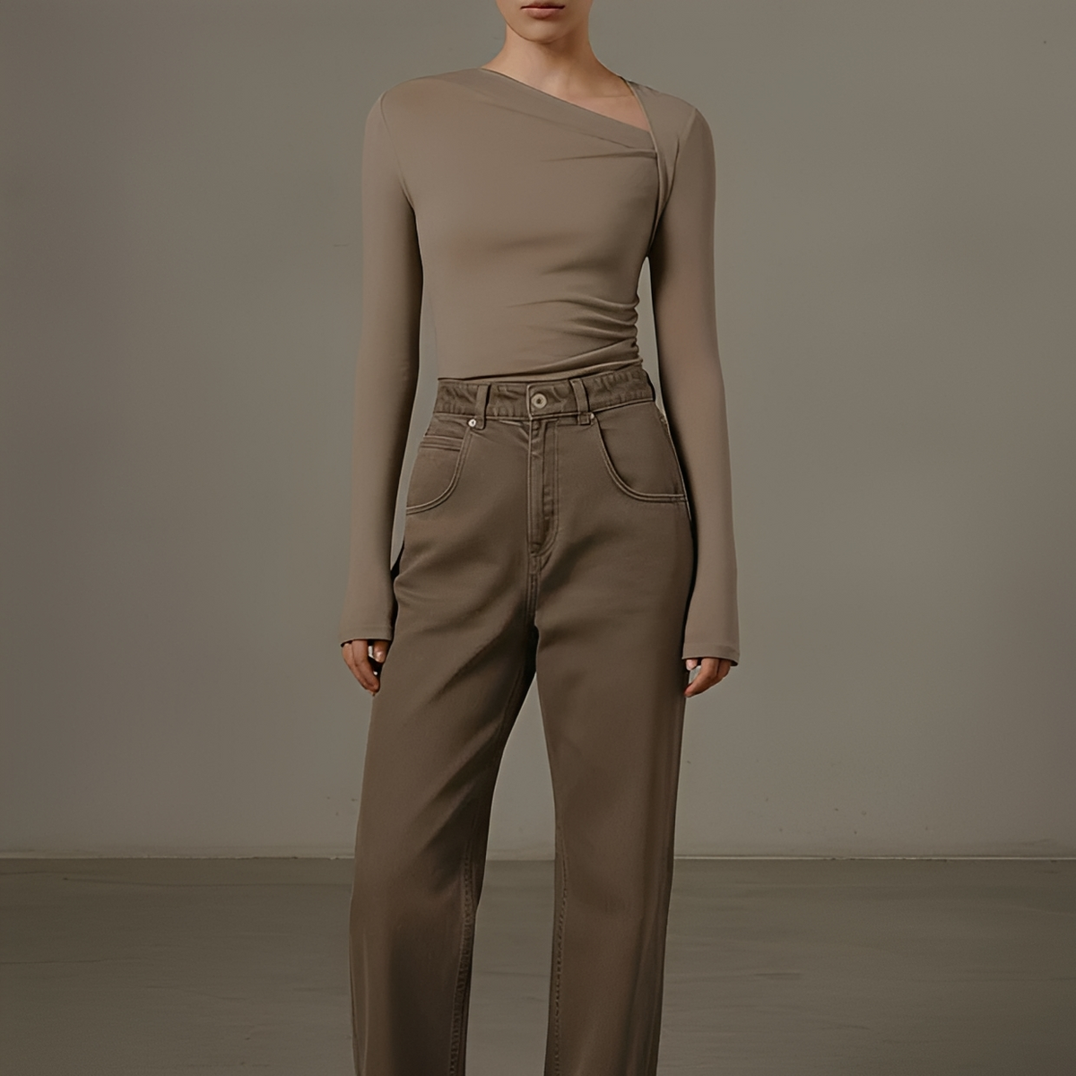 Selina - Blouse asymétrique texturée