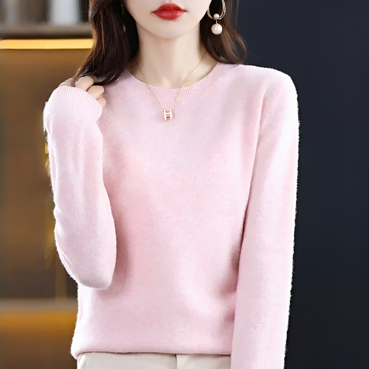 Shynna - Pull élégant et doux à col rond