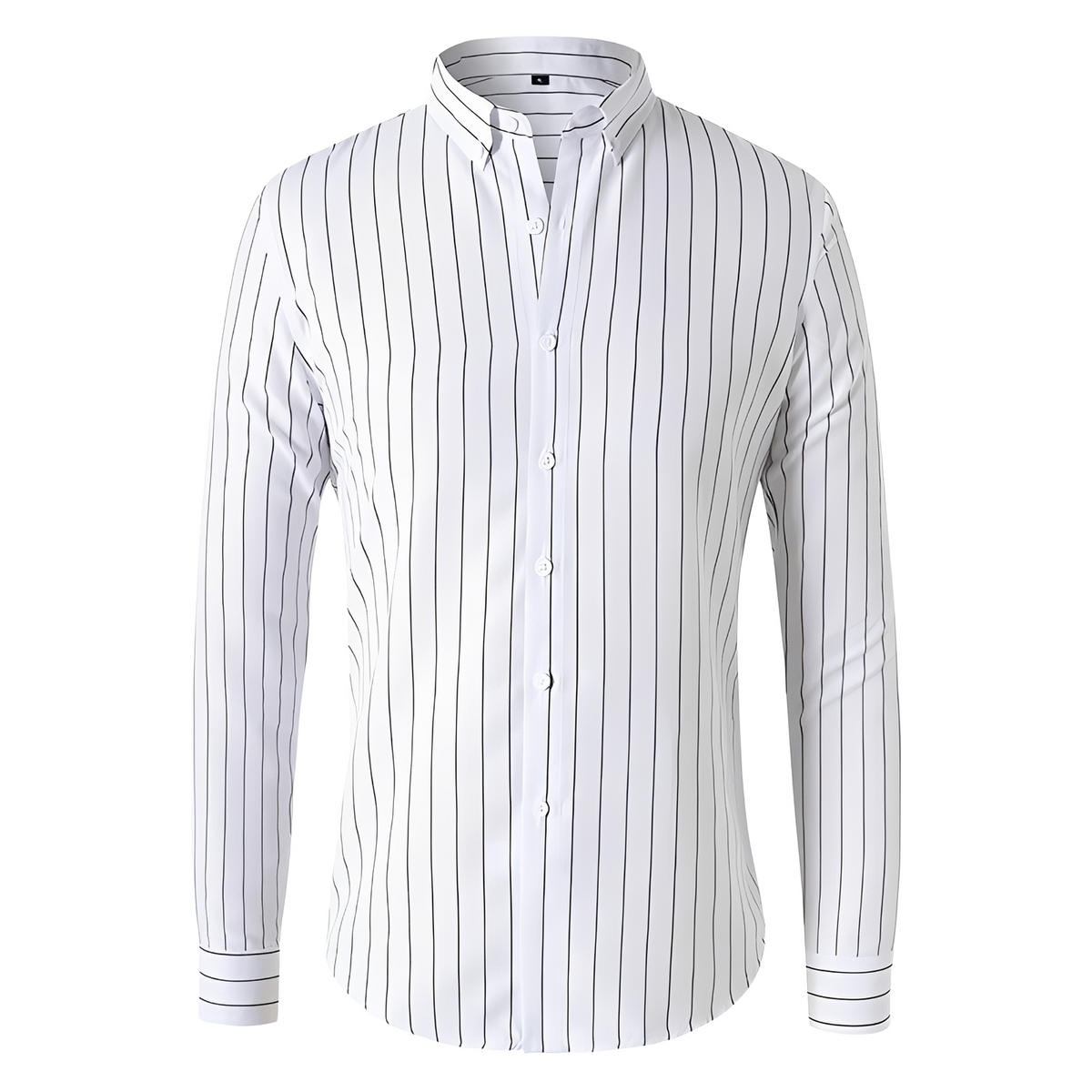 Dennis - Chemise à manches longues avec rayures et coupe décontractée