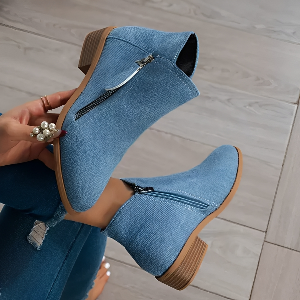 Klara - Bottes chics et raffinées avec fermeture éclair
